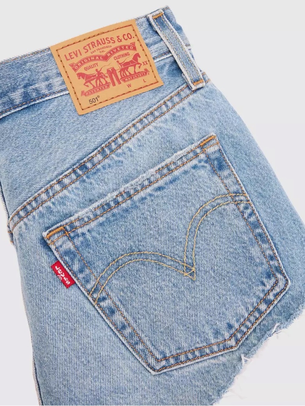 Levi's Women's Light Wash Denim Cutoff Shorts 501